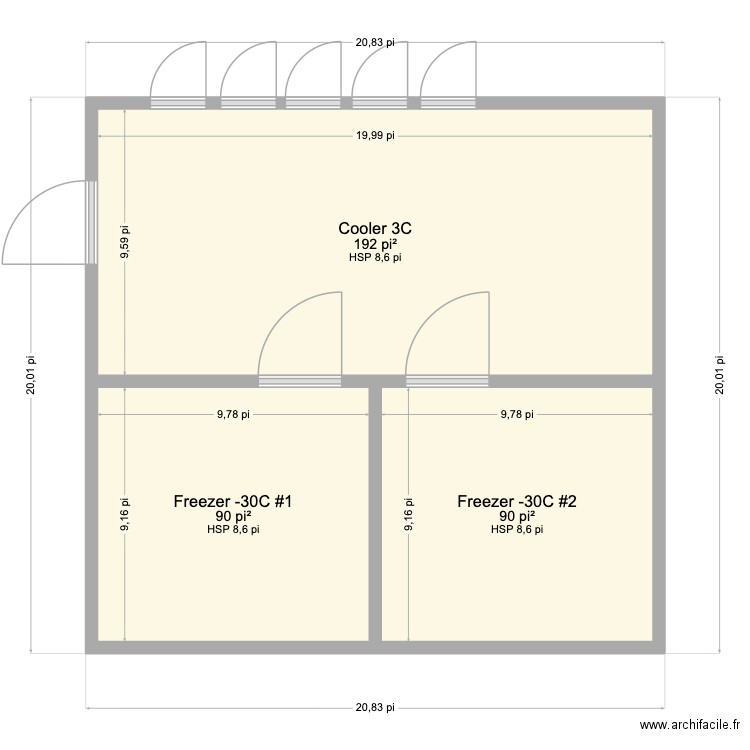 Cooper 3 Room FINAL. Plan de 3 pièces et 34 m2