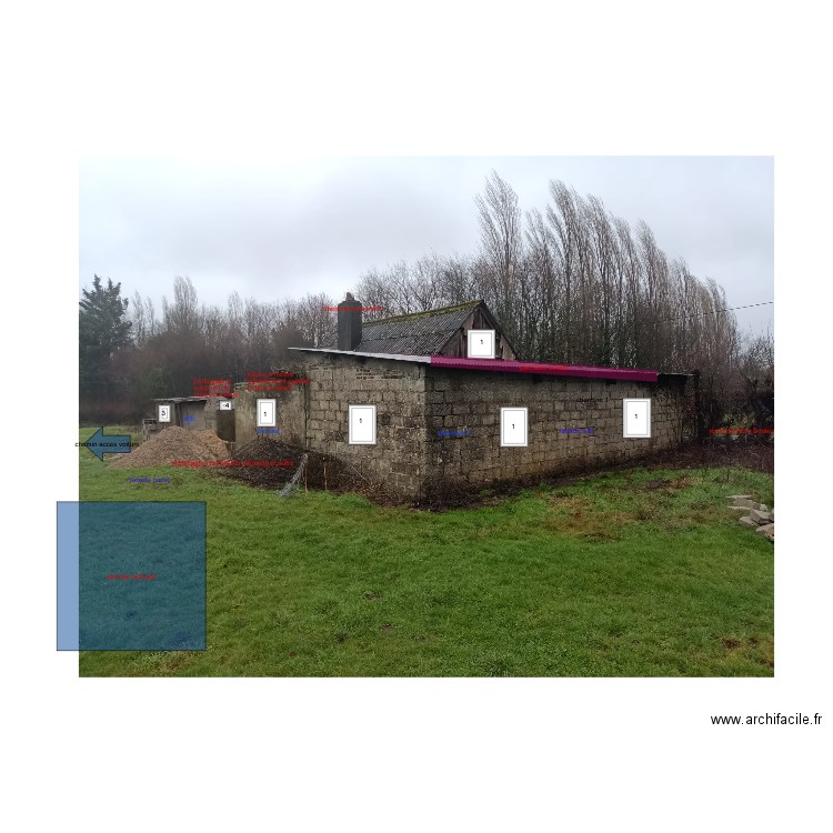 photo ouest sud. Plan de 0 pièce et 0 m2