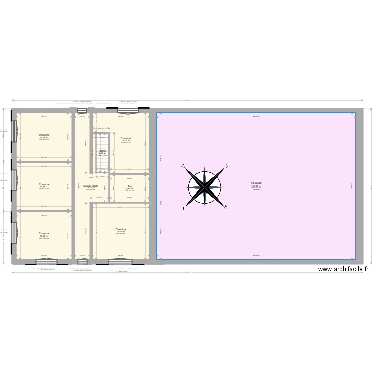 PARENT. Plan de 16 pièces et 477 m2
