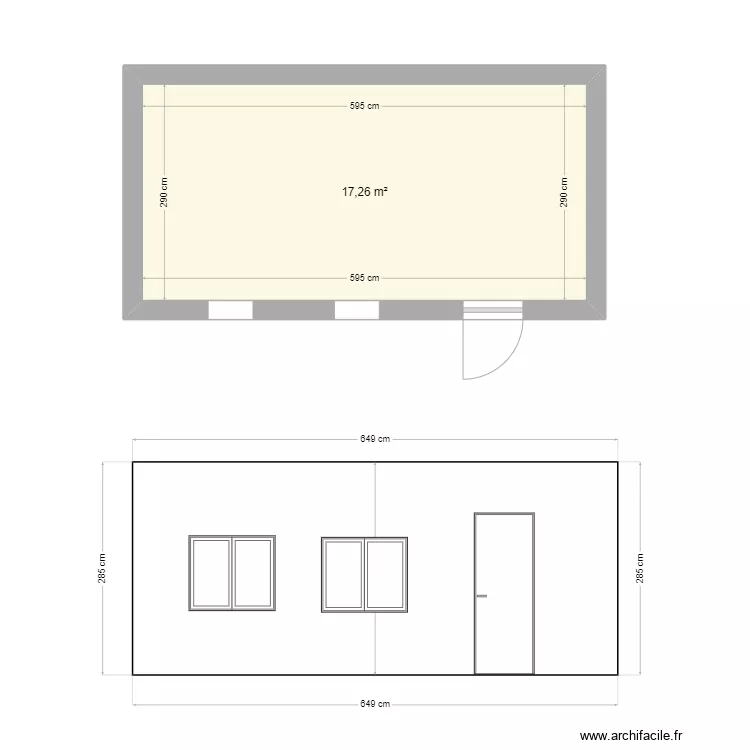 facade essai. Plan de 