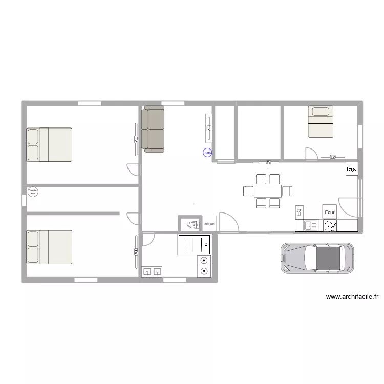 BELPECH REZ DE CHAUSSEZ. Plan de 8 Pièces et 84 m² BELPECH REZ DE CHAUSSEZ. Plan de 8 Pièces et 84 m²