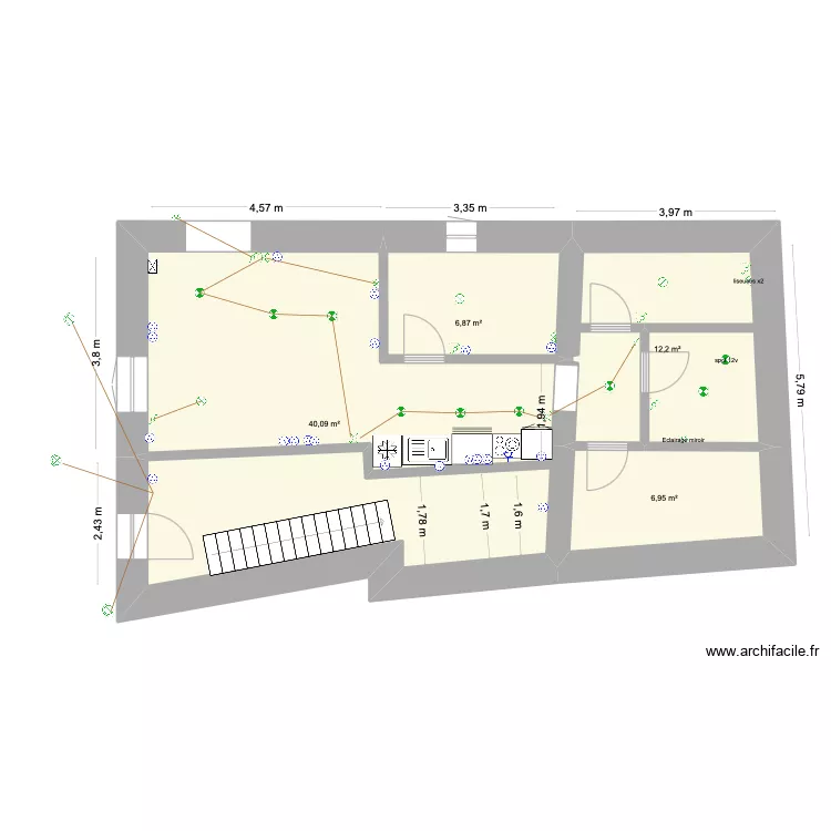 plan niveau 0 sch&eacute;ma &eacute;lectrique. Plan de 