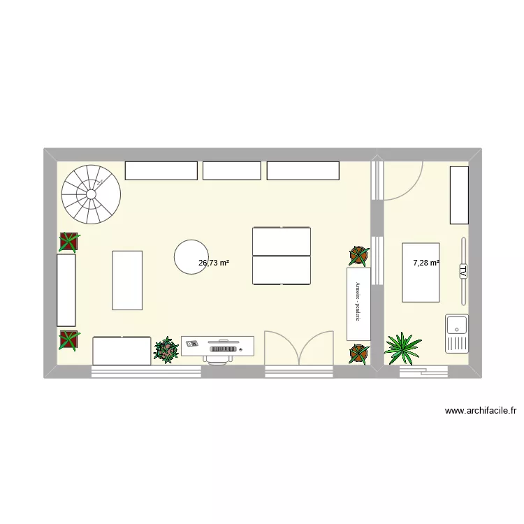REGALETOI. Plan de 2 Pièces et 34 m² REGALETOI. Plan de 2 Pièces et 34 m²