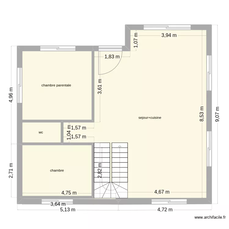 rdc. Plan de 4 et 73 m² rdc. Plan de 4 et 73 m²