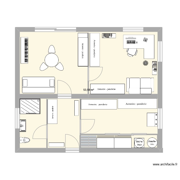 1 chaussan. Plan de 0 pièce et 0 m2