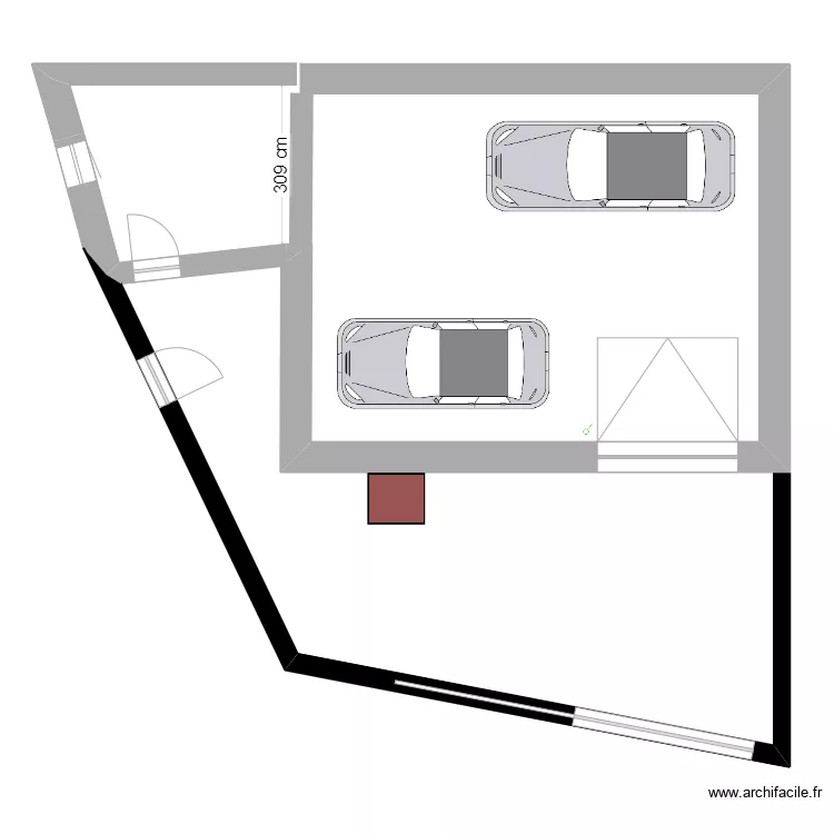 Projet clôture et porte de garage. Plan de Projet clôture et porte de garage. Plan de