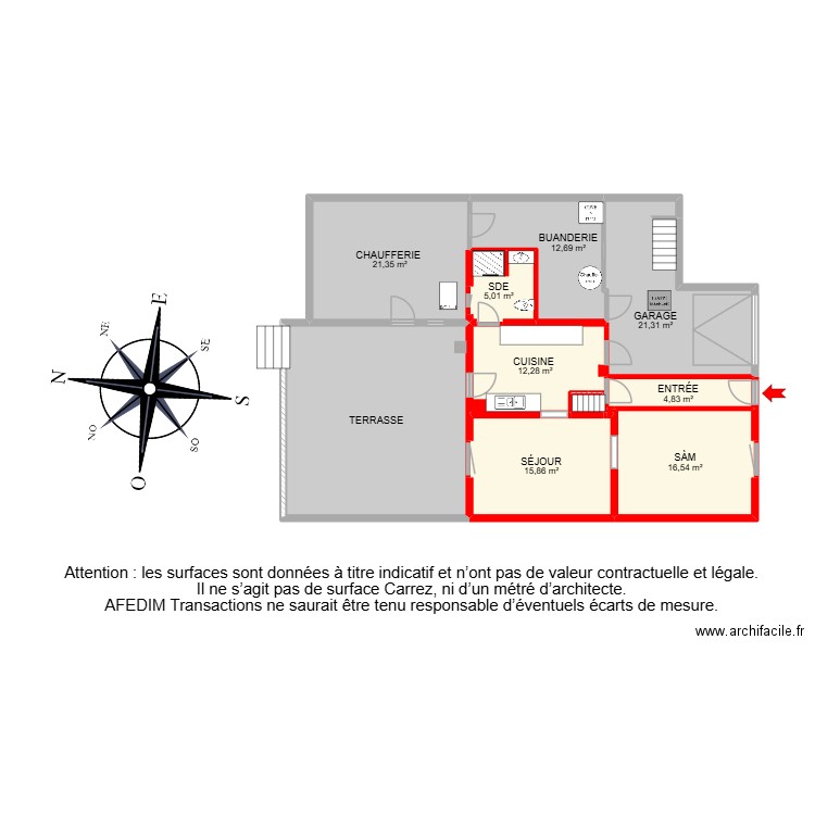 BI 29000. Plan de 29 pièces et 313 m2