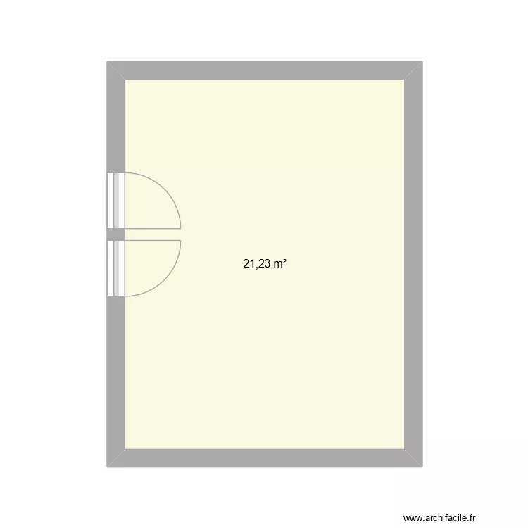Salle HC. Plan de 1 et 21 m² Salle HC. Plan de 1 et 21 m²