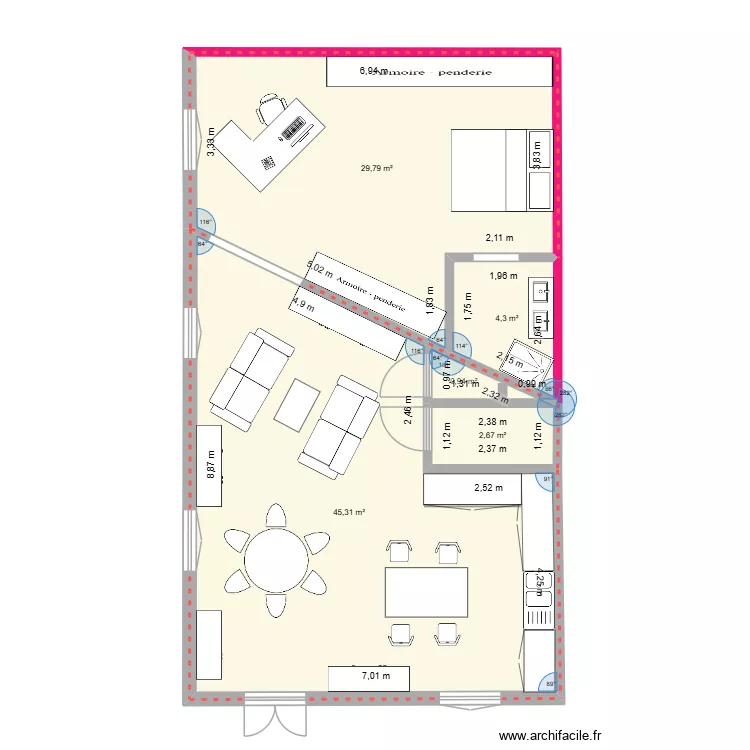 MORNAS 2026 - 1. Plan de 5  et 83 m²
