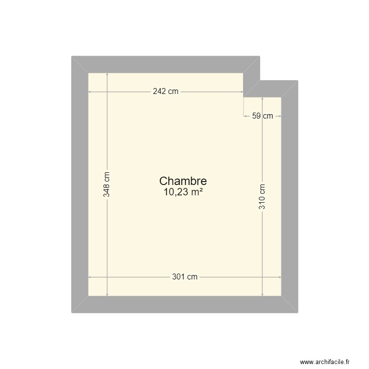 appart hautmont. Plan de 1 pièce et 10 m2
