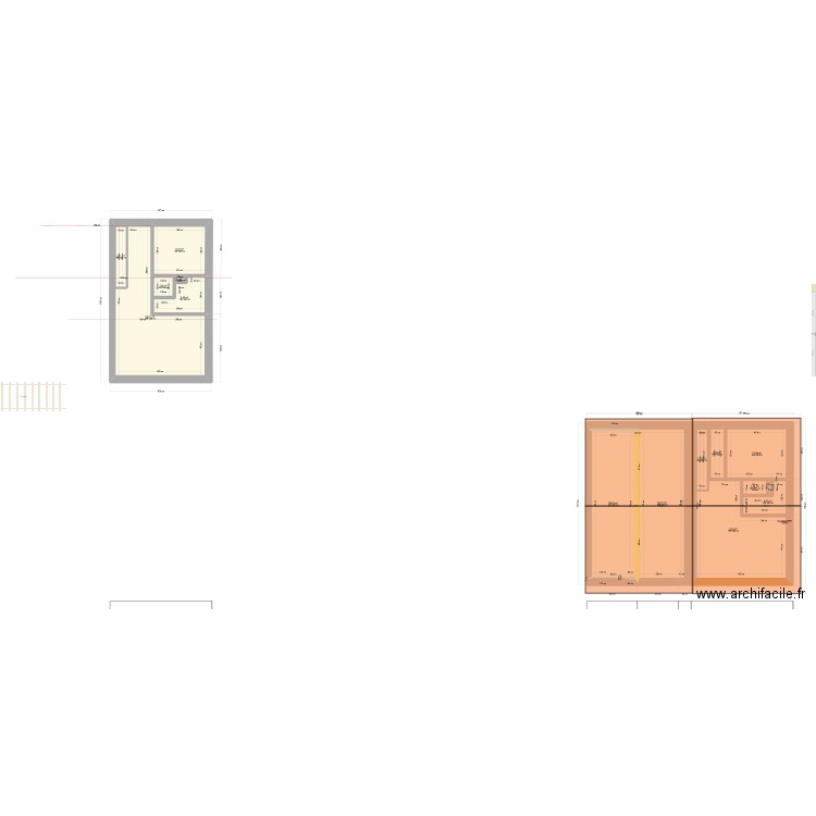 Gite esquisse APS V5. Plan de 46 pièces et 591 m2