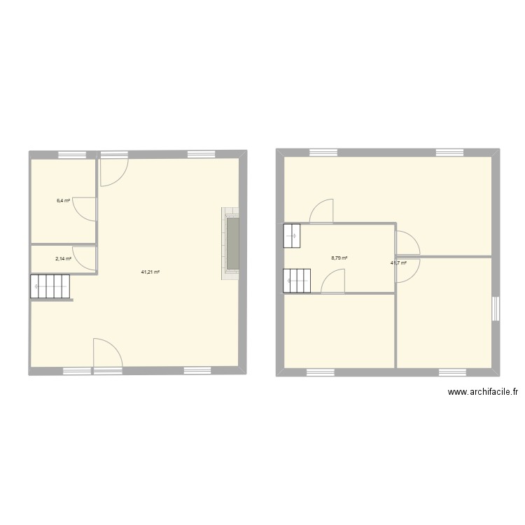Mayres2. Plan de 5 pièces et 100 m2