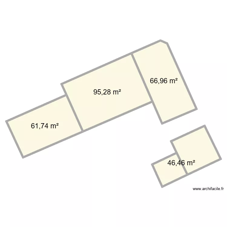 plan de masse colombo Labry. Plan de 4  et 270 m²