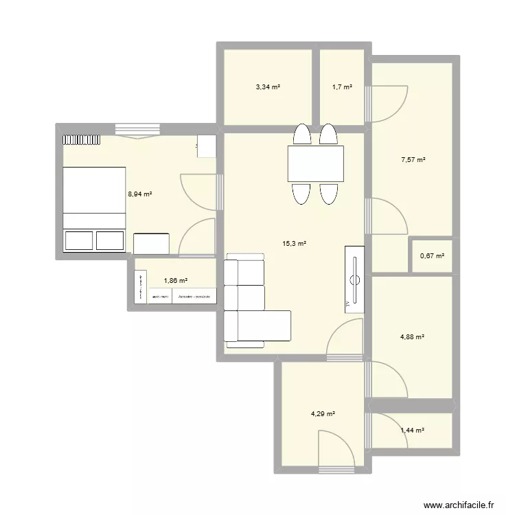 Mon appartement Villeneuve-la-Garenne. Plan de 10 et 50 m² Mon appartement Villeneuve-la-Garenne. Plan de 10 et 50 m²