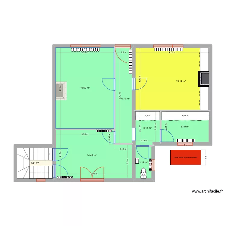 Plan Rdc - Bombart. Plan de 