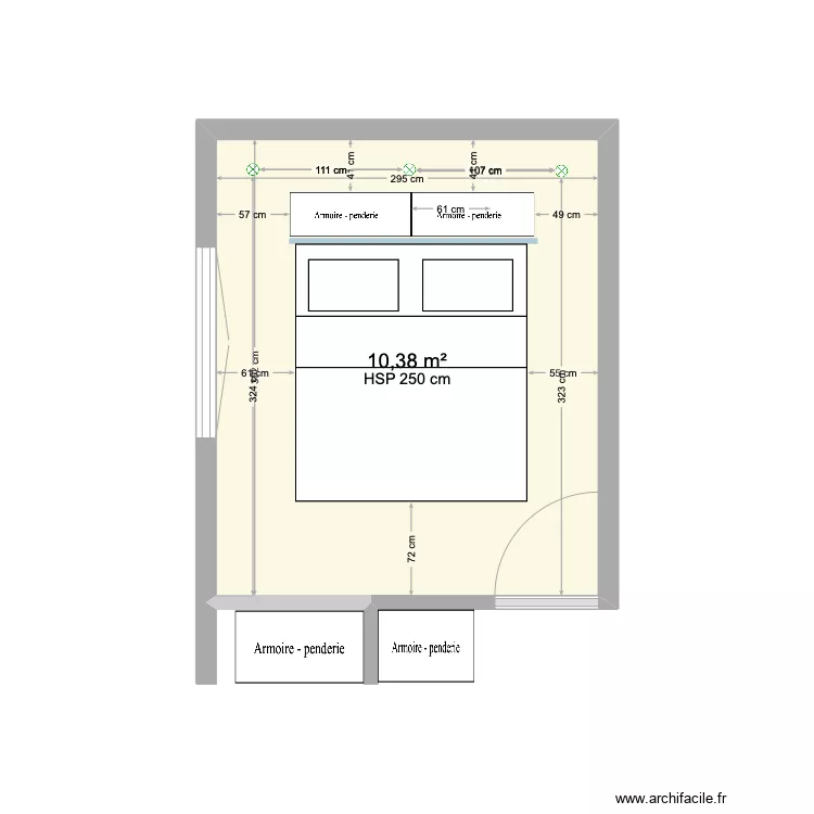 Chambre tête de lit dressing. Plan de Chambre tête de lit dressing. Plan de