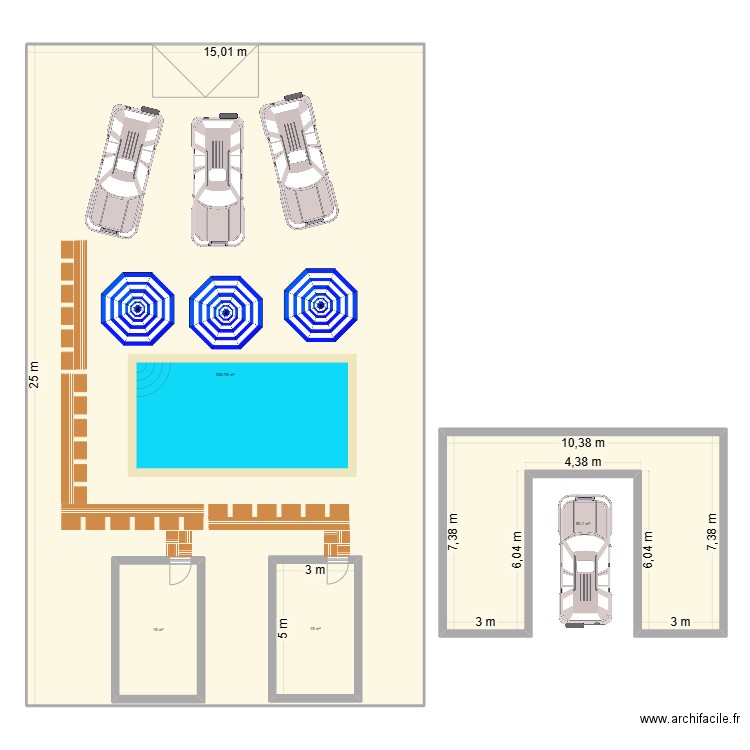 test 1 résidence. Plan de 4 pièces et 455 m2