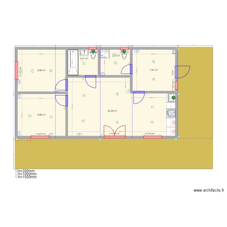 Владислав эл. Plan de 7 pièces et 93 m2