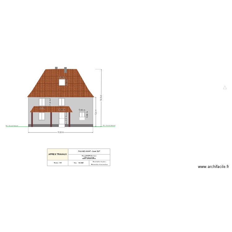 IMHOFF FACE EST APRES TRAVAUX. Plan de 0 pièce et 0 m2