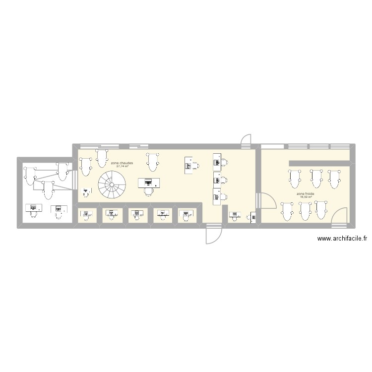 groupe chopard. Plan de 7 pièces et 48 m2