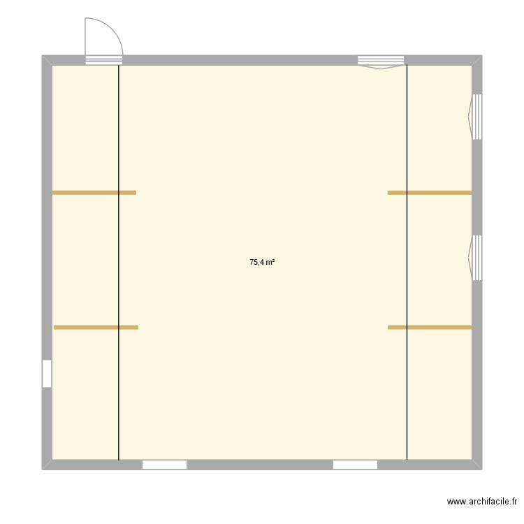 MSP ST AMAND. Plan de 1 pièce et 75 m2
