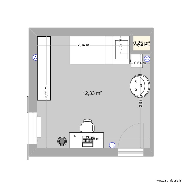 chambre Arthur rénovation. Plan de 0 pièce et 0 m2