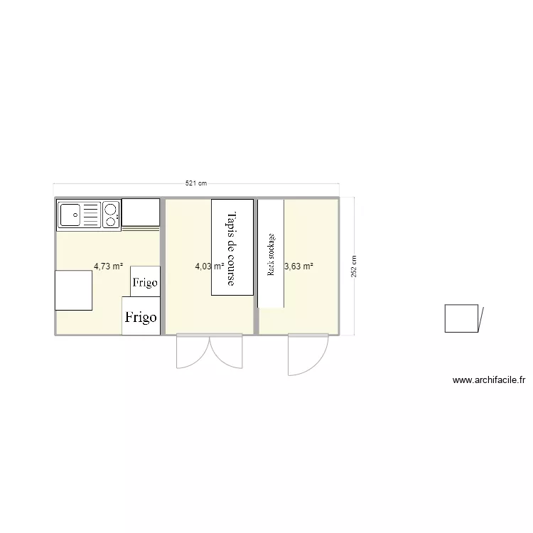 Abri jardin. Plan de 