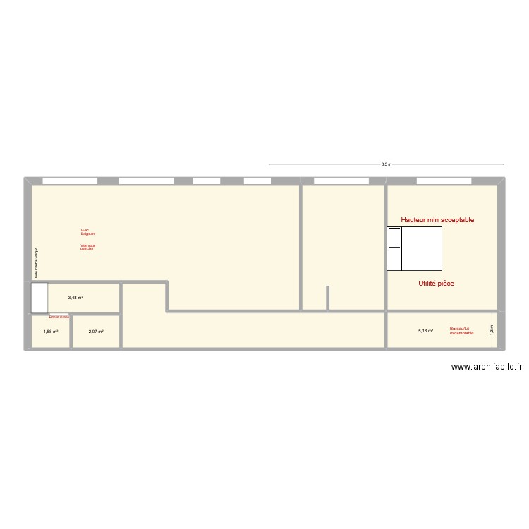 GARNIER V2. Plan de 8 pièces et 97 m2