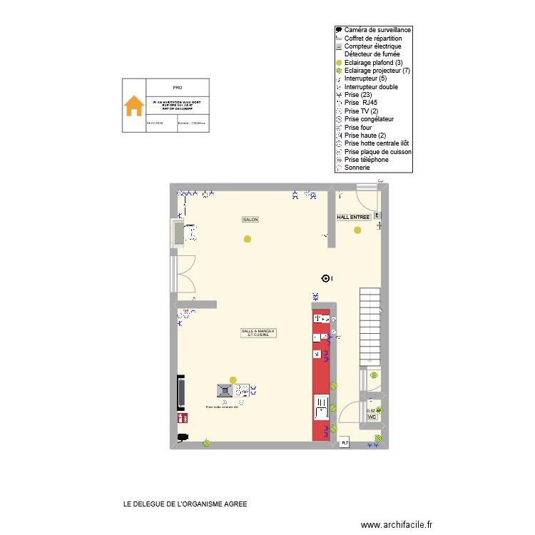 PLAN HABITATION DE WAULSORT33. Plan de 2 pièces et 71 m2