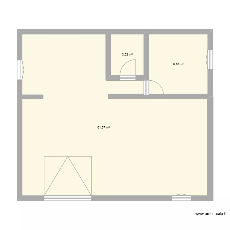 sous sol. Plan de 3 et 74 m² sous sol. Plan de 3 et 74 m²