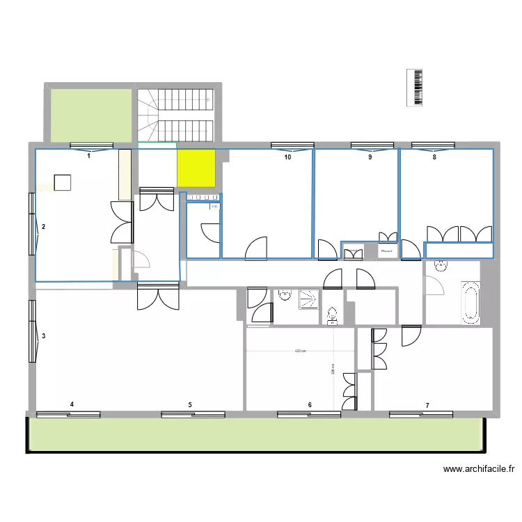 Appartement Enghien 157 m&sup2;. Plan de 