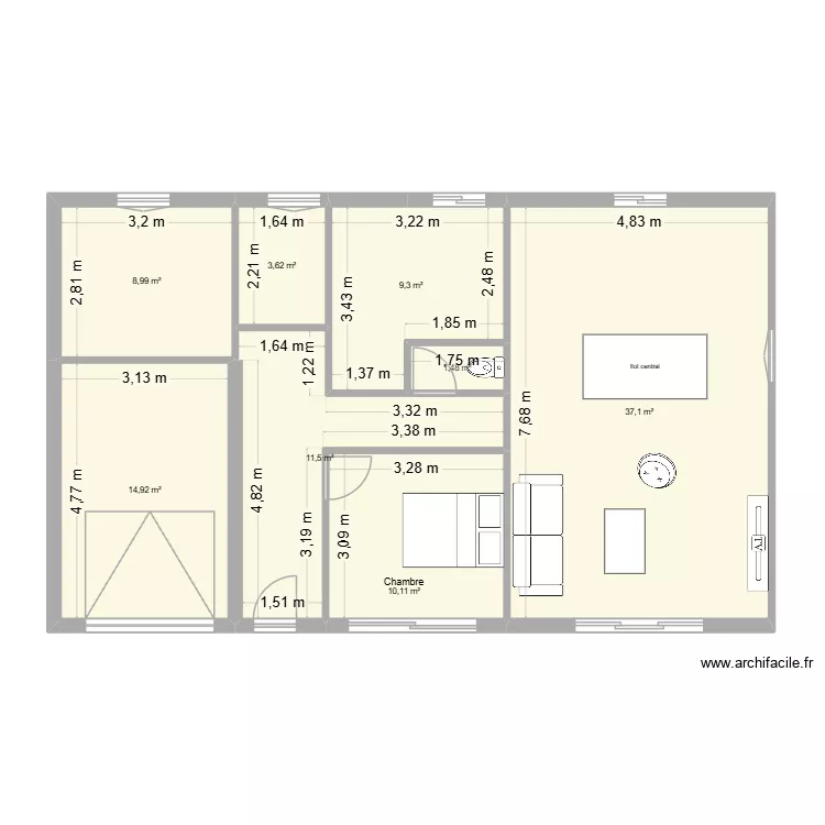 plan 3. Plan de 0 pièce et 0 m2