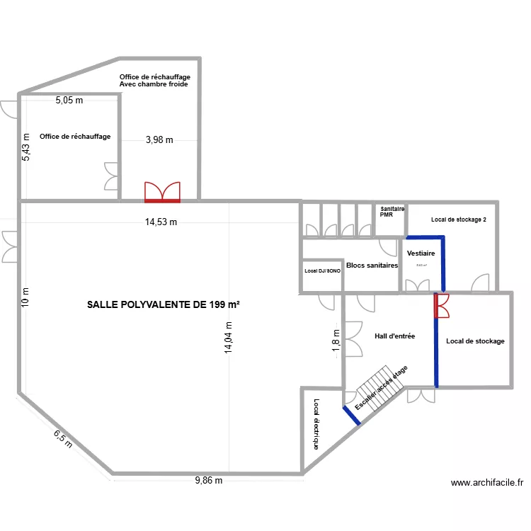 Plan existant. Plan de 5 et 84 m² Plan existant. Plan de 5 et 84 m²