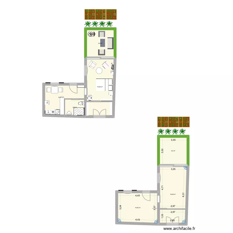 Maison mama. Plan de 7 et 84 m² Maison mama. Plan de 7 et 84 m²