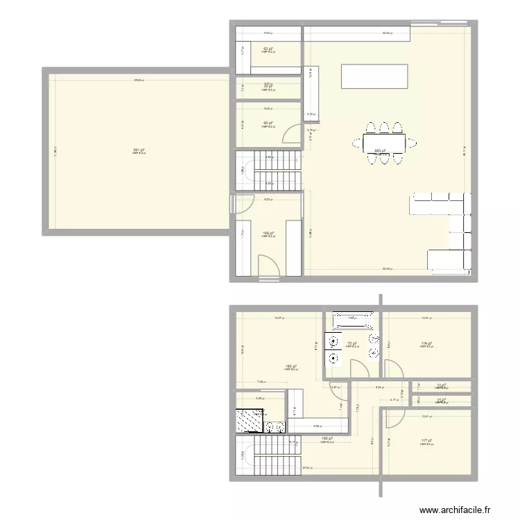 robertv6. Plan de 14  et 226 m²
