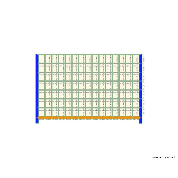 rac dyna. Plan de 105 pièces et 4 m2