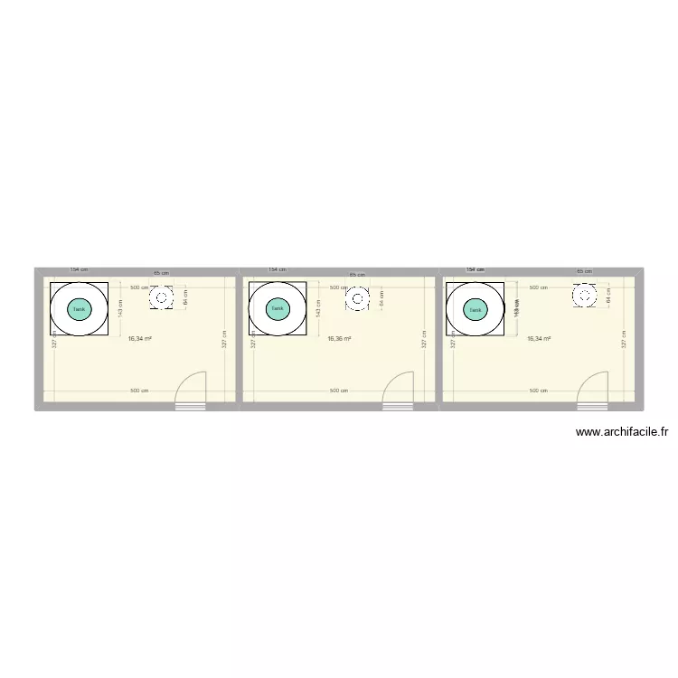 plan des reserves et traitements &agrave;Jacqueville. Plan de 
