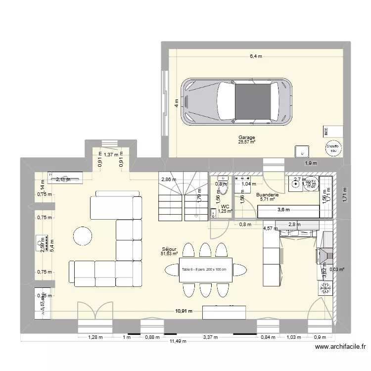 Maison Pradelle 3 ch. Plan de 