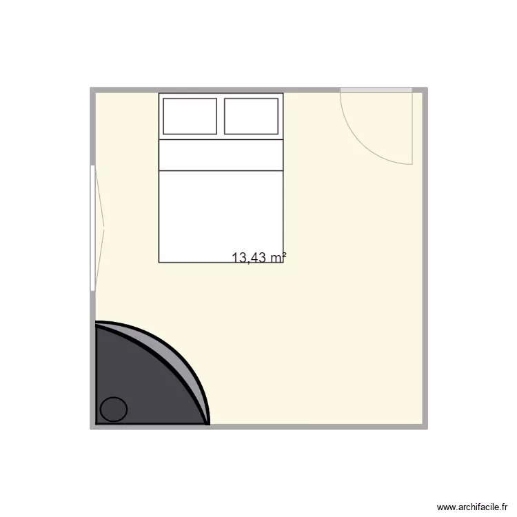 CHAMBRE INVITE. Plan de 