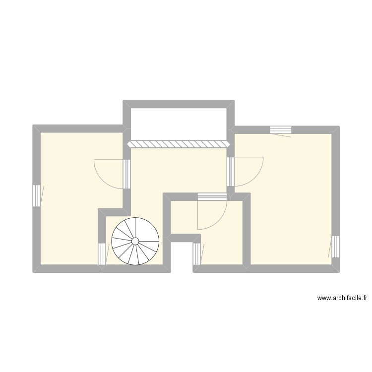 Malandain - Rouen. Plan de 11 pièces et 91 m2
