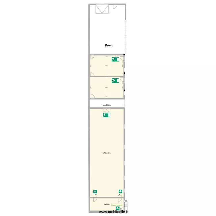 Timon david  - chapelle timon david - extension- s&eacute;curit&eacute;. Plan de 