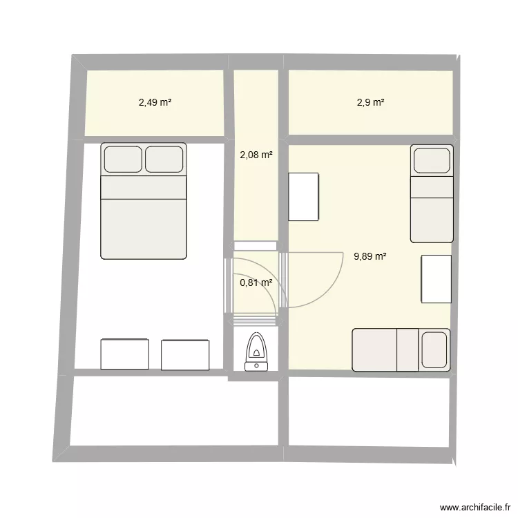 appart 1 / 2 étage. Plan de 5 Pièces et 18 m² appart 1 / 2 étage. Plan de 5 Pièces et 18 m²