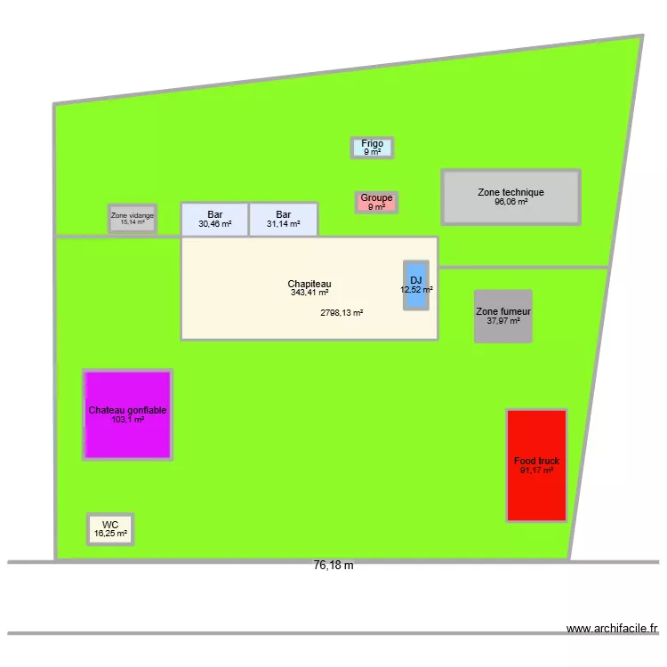 Site summer 26. Plan de 13 et 4031 m² Site summer 26. Plan de 13 et 4031 m²
