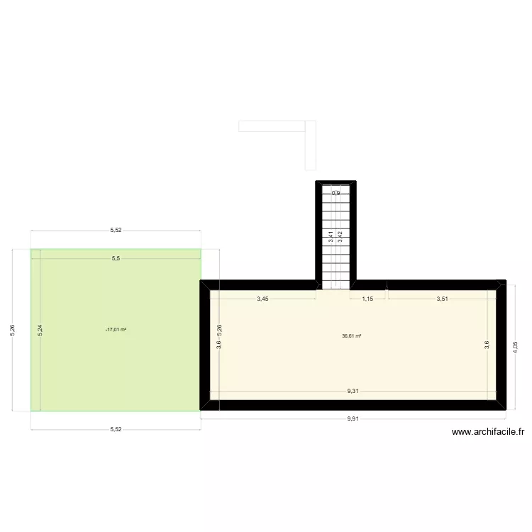 Gasser-Siggen (sous-sol). Plan de 2  et 65 m²