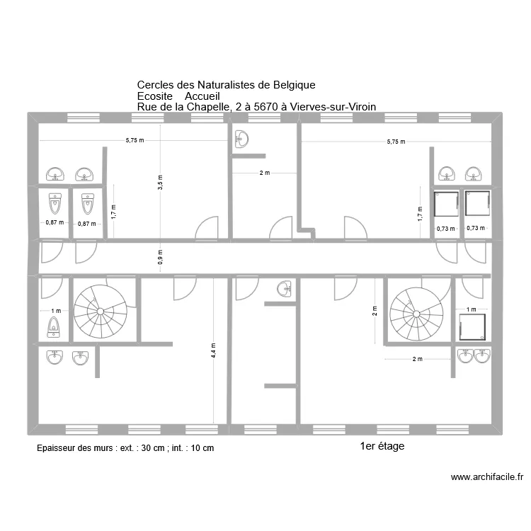 Ecosite accueil 1er OK. Plan de 14 Pièces et 117 m²
