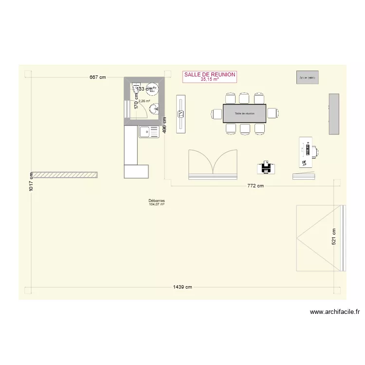 Bureaux G&eacute;n&eacute;omat Saint-Babel. Plan de 
