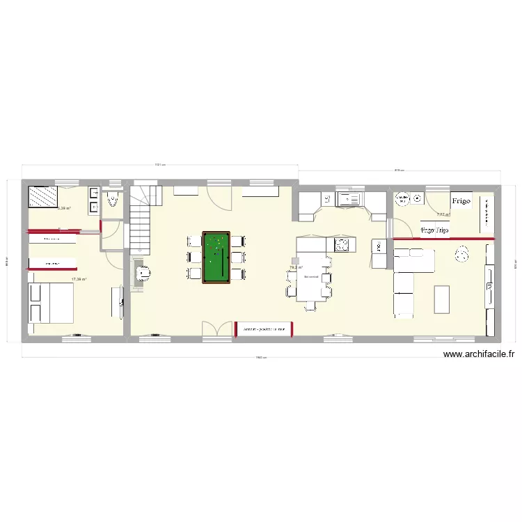 plan maison meubl&eacute;. Plan de 
