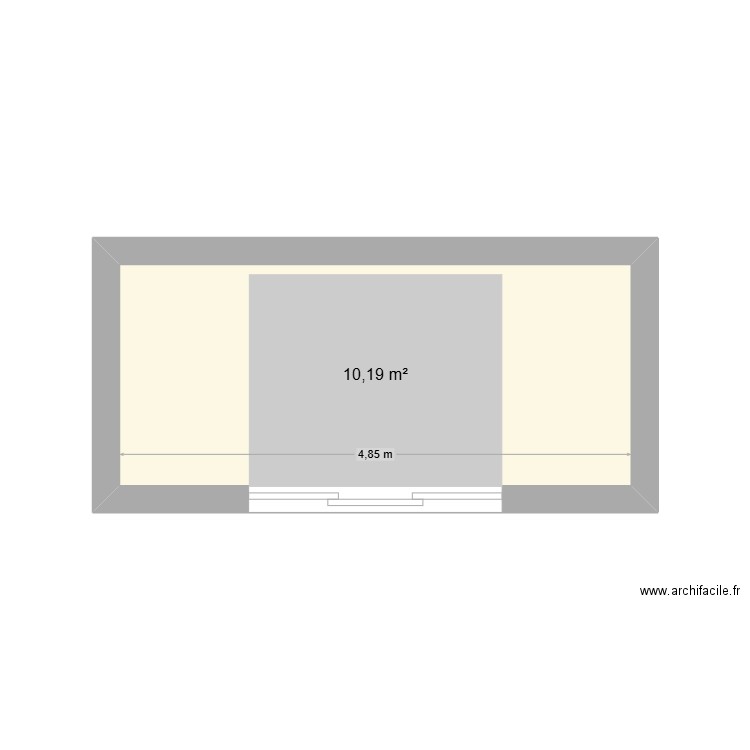 Veranda Valentin facade Sud. Plan de 1 pièce et 10 m2