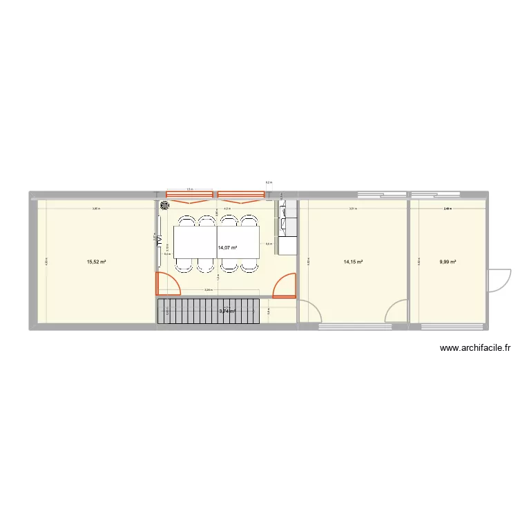PROJET 1C: MEZZA/ ARCHIVES / BUREAUX. Plan de 5 et 57 m² PROJET 1C: MEZZA/ ARCHIVES / BUREAUX. Plan de 5 et 57 m²