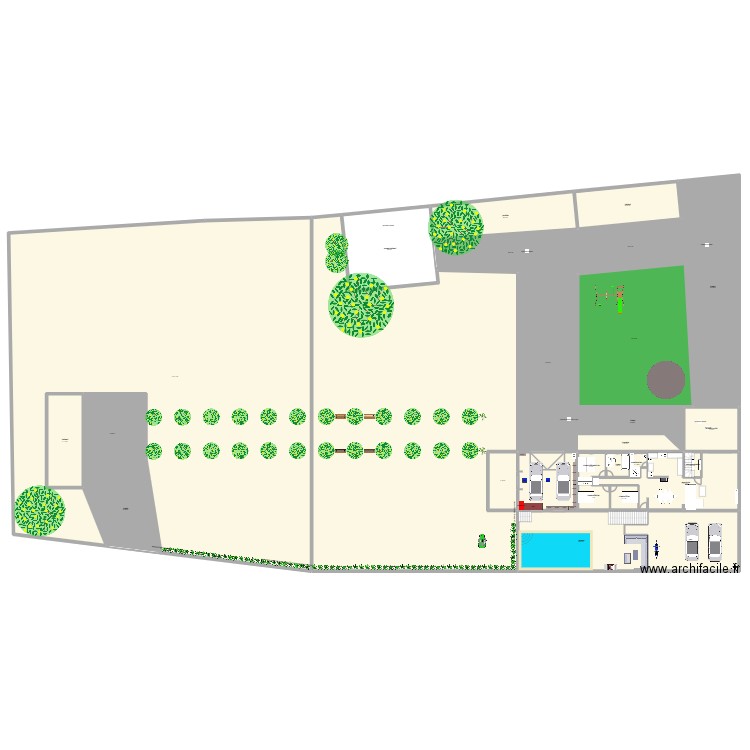 maison et terrain reactualisé 2. Plan de 27 pièces et 3420 m2
